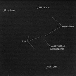 探测器陆续发回赛丁泉彗星近距离掠过火星的最新图片 