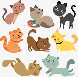 矢量手绘卡通猫咪素材图片免费下载 高清卡通手绘psd 千库网 图片编号7587495 