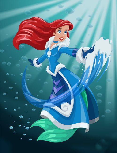 迪士尼公主也像艾莎拥有魔法元素,安娜是火魔法,爱丽儿是水魔法