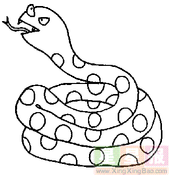 蟒蛇简笔画