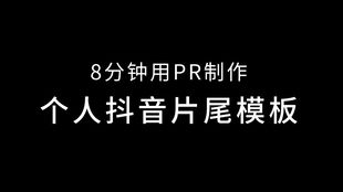 抖音快手上很火的结尾关注动画AE模板和PR工程制作使用教程