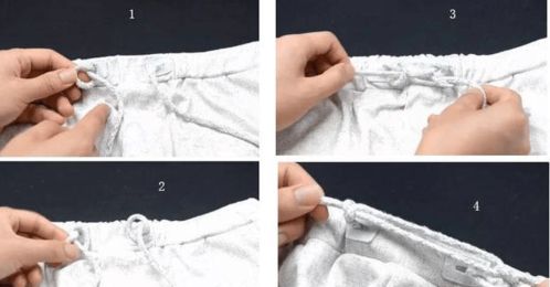 裤腰上的绳子系法