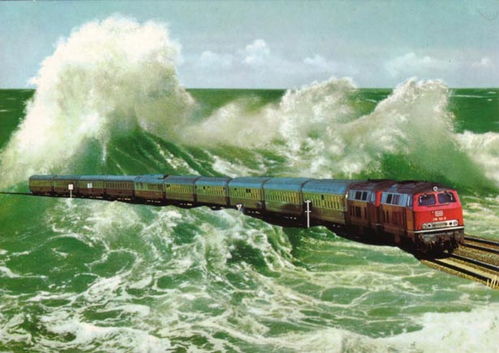 世界上最奇怪的铁路 建在海中央,火车如何做到在大海里 跑