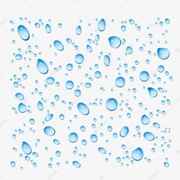 蓝色创意水滴效果元素素材图片免费下载 千库网 