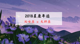 柒爸2018年运势 处女座 x 天秤座