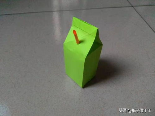 图解 测试纸怎么用 用一张纸怎么折牛奶盒 简单的儿童折纸手工,看一遍就能学会...