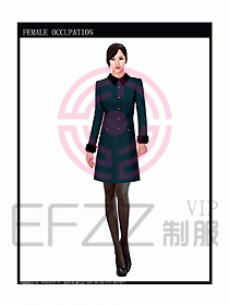 时尚星座花纹女款职业套装制服设计图1352 