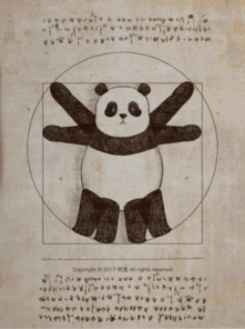 熊猫遇上名画是什么 熊猫滚滚图片 熊猫滚滚无水印表情包 