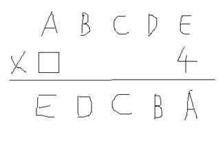 A.B.C.D.E.分别代表1 9中的某个数字,你能写出每个字母各代表数字几吗 