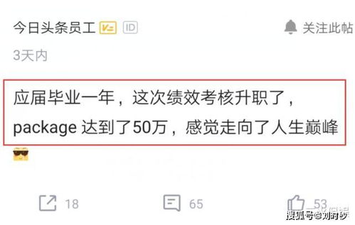 应届生头条工作一年,晒出年总收入后,感叹 感觉走向了人生巅峰