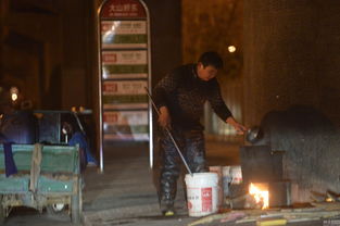 北京游商当街生活 烧水路边洗车 