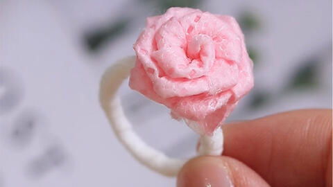 用不合格的口罩做一个玫瑰花小戒指,情人节给你喜欢的人做,简单又好看