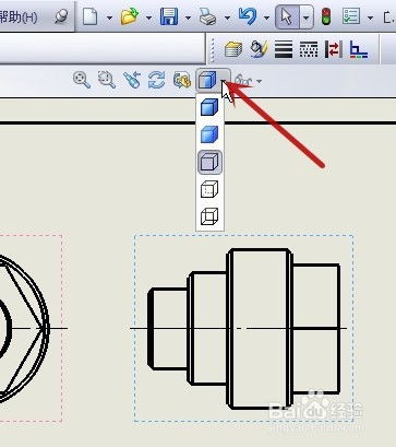 solidworks工程图的视图如何显示虚线 