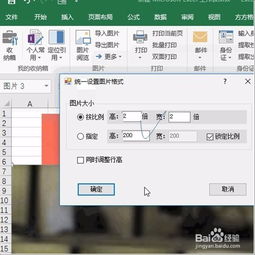 excel统一调整插入的多张图片的大小 