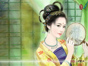 甘碧波手绘古代美女图