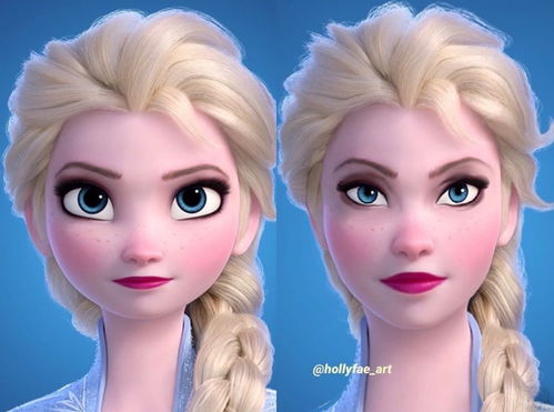 如何让迪士尼公主更像真人 面部重塑能实现,安娜比贝儿更像艾玛