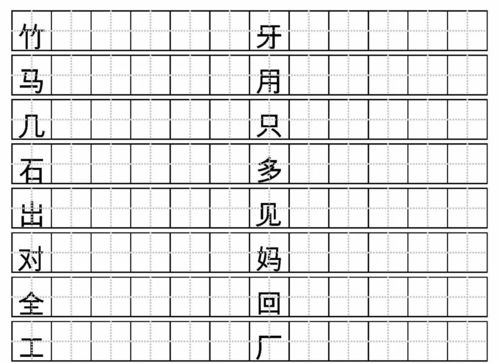 部编版语文一年级上册全册生字汇总 生字练习 可下载打印 