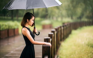 唯美的雨中美女图片 第8张