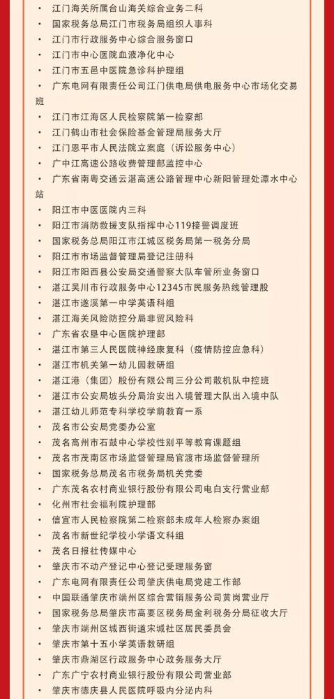 200家单位命名为2021年度广东省巾帼文明岗