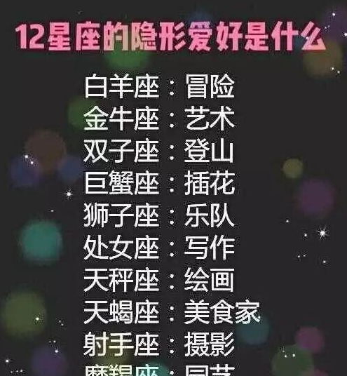 12星座会有什么样的恋人 12星座的隐形爱好是什么