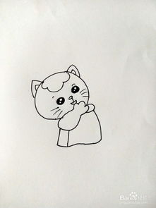 学画简毛画可爱的小猫 