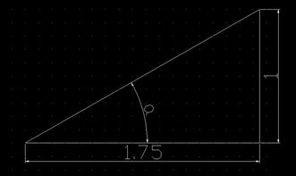 坡度比怎么能算成度数 例如 1 1.75 