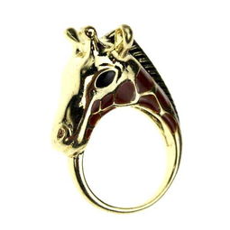 大牌设计长颈鹿戒指