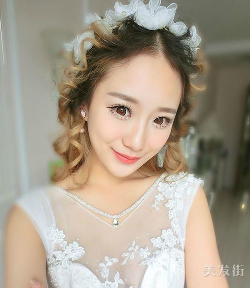 韩式婚纱照新娘发型 新娘发型设计图片 