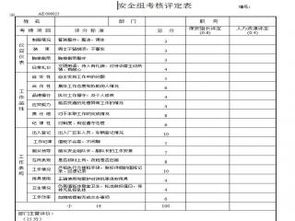 安全组考核评定表下载