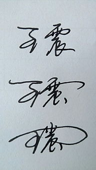 王字和震字的艺术签名 