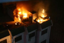 北京中关村一家宾馆楼顶起火 