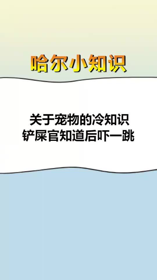 每天一点冷知识,关于宠物的冷知识,铲屎官知道后吓一跳 