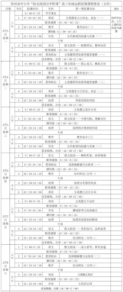 高三理科班在线课程表 信息评鉴中心 酷米资讯 Kumizx Com