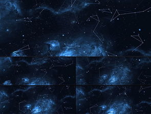 银河星座图谱背景视频