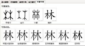 中国古代林字怎么写 