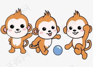 三只小猴子免抠图案素材图片免费下载 高清装饰图案png 千库网 图片编号6233441 