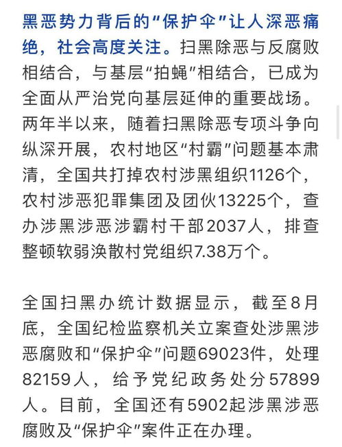 扫黑除恶还有什么新动作 全国扫黑办透露重要信息