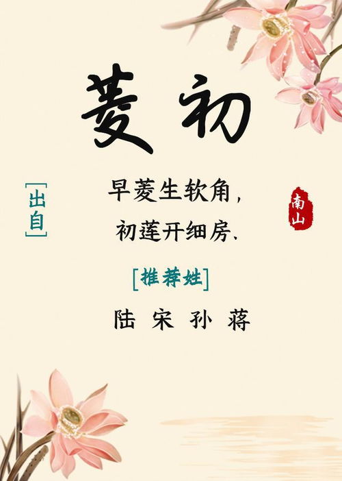 像时宜那么大气优雅,古典诗意的女孩名字