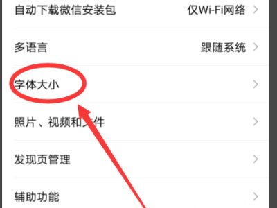 微信零钱显示字体怎么变大 