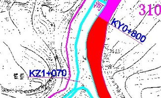 水电站规划图里面“KY1+500”，"；KZ1+300"；是什么意思？