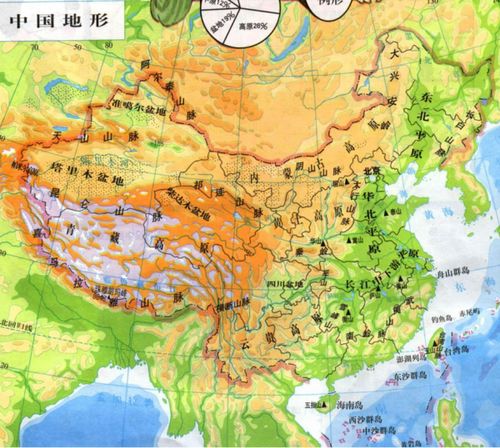 想知道 中国 分层设色地形图 在哪 