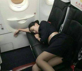 飞机上空姐裙子穿成这样睡觉,让我怎么好好睡觉