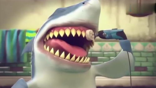 这只鲨鱼是处女座的吗 这刷牙刷的也太仔细了 