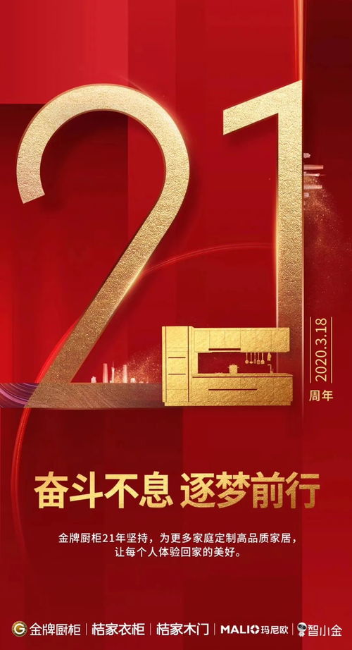 奋斗不息，逐梦前行——你好，21岁的金牌厨柜！