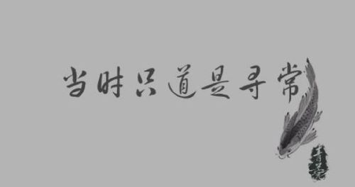 人生若只如初见 当时只道是寻常是什么意思 