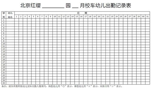 校车消毒记录表