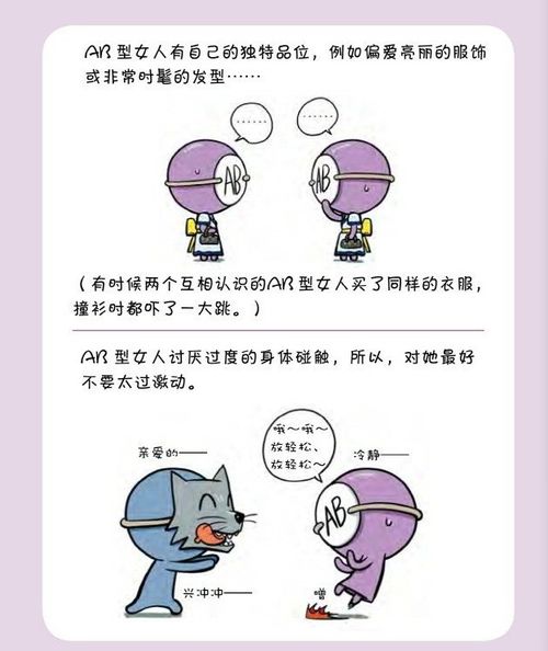 血型拟人漫画 AB型血一直憧憬梦幻恋爱,却生怕别人靠近