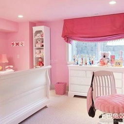 10平米粉色儿童房效果图 