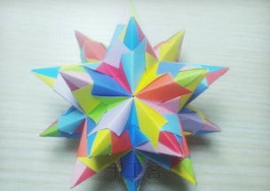 折纸星星大全 图解 特别的五彩星星组合体