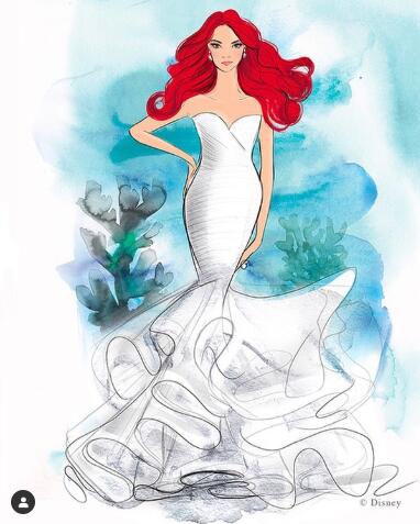 Allure Bridals将 迪士尼公主婚纱 实体化 实现少女梦想,打造纯白公主婚礼